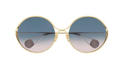 Gucci™ GG0253S 003 58 Gold Sunglasses 